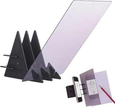 Optisch Tekenscherm - Projectie Kopieerbord - Schetsen Overbrengen - Draadloos Zonlicht Gebruik - 20x13.5 cm - Transparant