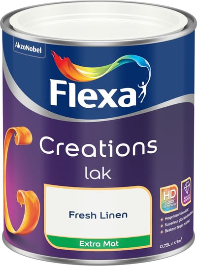 Flexa - Creations Lak Extra Mat - Fresh Linen - 750 Ml