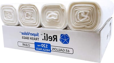 Vuilniszakken - Afvalzakken - Huishoudelijk Afval - Extra Taai - 120 Stuks - Transparant