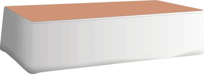 Podiumrok Ongeplooid - Wit - L410cm - H80cm