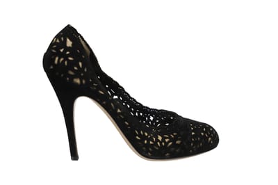 Valentino Garvani Laser Cut Pumps 115 in zwart suède