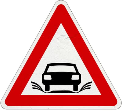 Aquaplaning wateroverlast bord | Sign Again materiaal | 40 cm