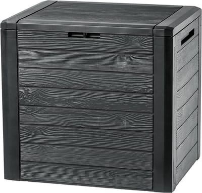 REN® Tuinkast Kunststof - Tuinkast - Tuinkast Kunststof voor Buiten - 140L, Antraciet - tuinbox voor tuin en terras - Grijs - 59cm x 46cm x 55cm