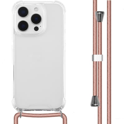 imoshion Hoesje - Geschikt voor Apple iPhone 16 Pro - Backcover met koord - Rosé Goud