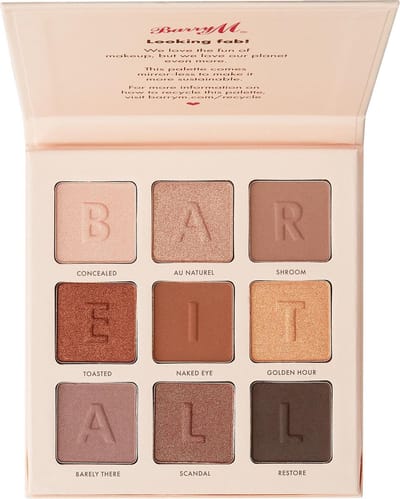 Barry M 9 Color Oogschaduw Palette - Bare It All