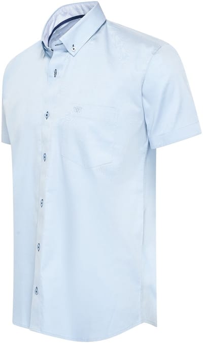 Cappuccino Italia - Heren Overhemden Toscana Stretch - Blauw - Maat 3XL