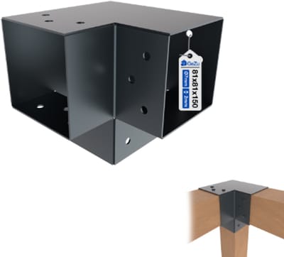 GeZu Impex Y Paalverbinder voor pergola 81 × 81 mm – Antracietgrijs