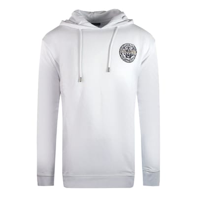 Cavalli Class witte hoodie met groot cirkelontwerp