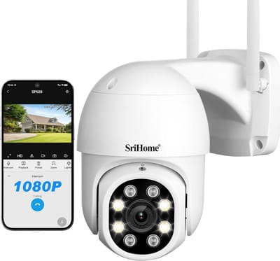 Bewakingscamera Buiten - Thuisbeveiliging Camera - Huis Bewaken - Full HD WiFi PTZ - 10 x 14 x 15.5 cm