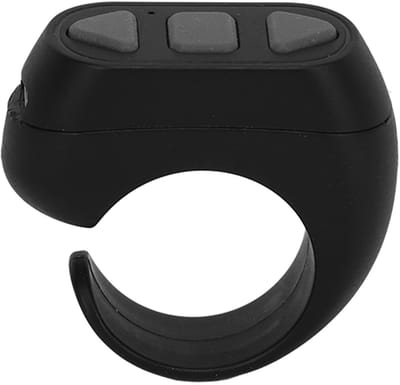 Allecto - Bluetooth-Pagina Turner - Smart Ring Remote - Ergonomisch en comfortabel - Zwart - Afstandsbediening - Geschikt voor smartphone en tablet...