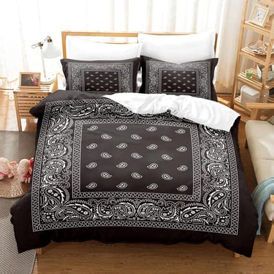 Boheems Paisley Patroon Retro Dekbedovertrek Kussensloop 3 stuks Digitale Print Dekbedset - Zacht Comfortabel Ademend Beddengoed EU single 135x200cm