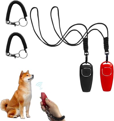 Fluitje voor honden terugroepen en training - Hoge frequentie fluitgeluid - Geschikt voor honden en puppies - Trainingsaccessoire met klikkerfunctie - Langere afstand recall - Menselijke oren hoorbaar
