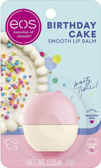 eos naturel Lippenbalsem – Hydratatie voor de hele dag – Lipverzorging – Birthday Cake