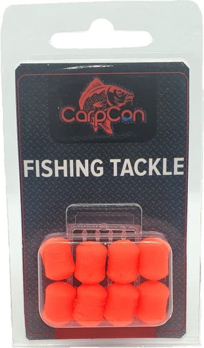 Slow Sinking Dumbell - Rood - 14mm - Red Strawberry - 8 stuks - Inclusief Hair Stoppers - Plastic Aas - Karper Vissen
