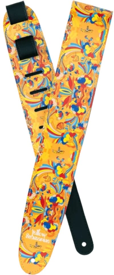 D'Addario 25BYS02 D'Addario Beatles Yellow Submarine 55th Anniversary Vinyl Gitaarband voor gitaar en bas, Primrose Prairie