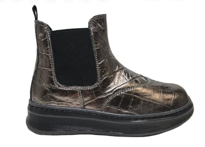 Naturino elastiek croco lederen chelsea laarsjes Sedna Pewter mt 24