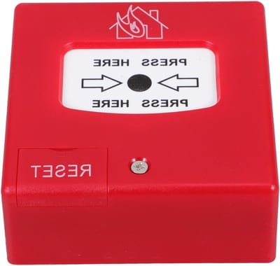 Handmatige Brandalarmknop - Noodknop Reset - Branddetectie - Hoogzichtbaar Ontwerp - 8.8 x 8.8 x 4 cm - Rood