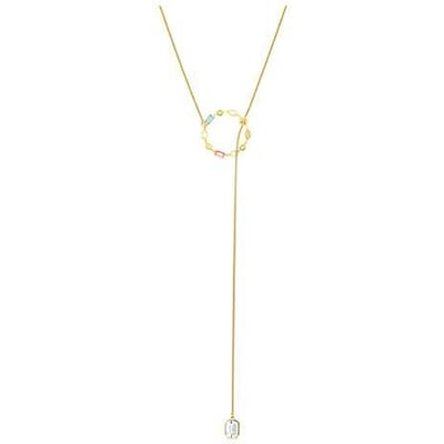 Swarovski Rainbow Zwaan Y-halsketting Dameskettingen Goud 5559300 Box (Random Color) white