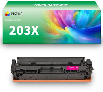 INKFIND 203XU (CF543X) / 201X (CF403X) Magenta tonercartridge compatibel met HP203X (CF543X) Magenta en Canon Toner 054H Magenta en HP 201X (CF403X) Magenta en Canon Cartridge 045H Magenta - 1-pack Magenta