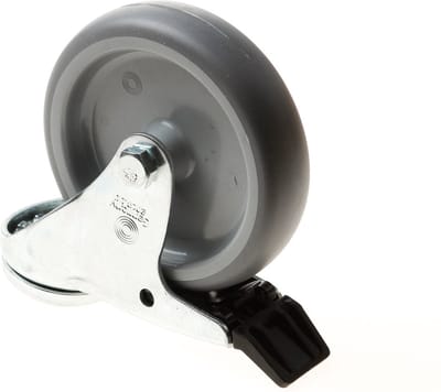 Kelfort ZWENKWIEL 100MM GEG. RUBBER BLW/GRS LOOPVLAK+GLIJLAGER - MAX 70 KG