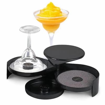Dailygoods- Zoutrand 3-laags - Zout/ suiker rimmer - Barman tool - Cocktailaccessoire - Zoutbox - Duurzaam ontwerp - Cocktailtool