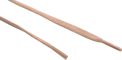 5 paar platte veter 45 cm, beige (10 stuks)