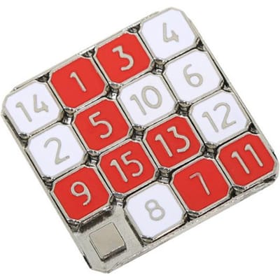 Vijftien Nummer Puzzel Schuifspel Metalen Breinbrekers Voor Volwassenen En Kinderen Iq Uitdagingen Wiskunde Educatief Speelgoed Beste Cadeaus red