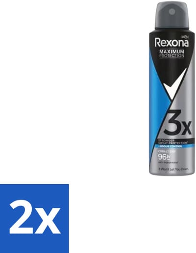 2 x Rexona – Deodorant Spray – Maximum Protection Cobalt Dry – 150 ml - Deodorant Spray - Krachtige Deodorant - Droge Oksel - Frisheid - Transpiratie Bescherming