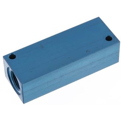 4xG 1/2'' Aluminium Verdeelblok Eenzijdig 16 Bar - FL4X-F-A-012G