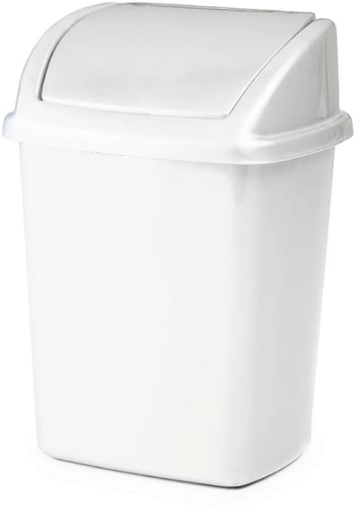 Vuilbak met swing deksel 4 | 45 l | wit