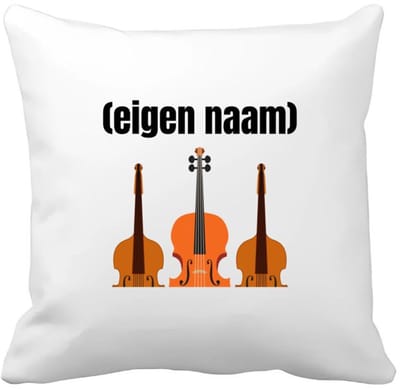 Akyol - 3 violen Kussen hoes - Viool - muziek liefhebbers - met eigen naam - de echte viool liefhebber - cadeau - kado - 40 bij 40 cm