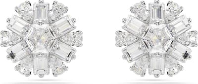 Swarovski oorsieraden Idyllia 5701593 | oorknopjes zilverkleurig | Swarovski oorbellen met ijskristal look en elegante schittering