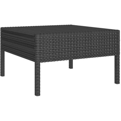vidaXL - 8-delige - Loungeset - met - kussens - poly - rattan - zwart