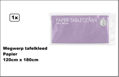 Wegwerp tafelkleed papier lila 120cm x 180cm - Thema feest festival thema feest evenement gala