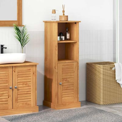 vidaXL - Badkamerkast - VIGO - Bruin - en - Honingbruin - 37 - x - 34 - x - 110 - cm