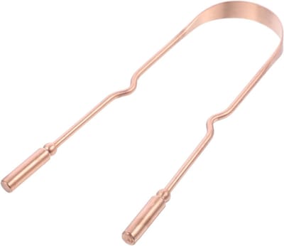 Tongschraper Koper - Mondreiniger - Frisse Adem - Ergonomisch Handvat - 13 cm - Goud