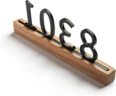 Huisnummerbord - Adresbordje - Huis Identificatie - Zelfklevend - 31x9.5cm - Zwart Goud
