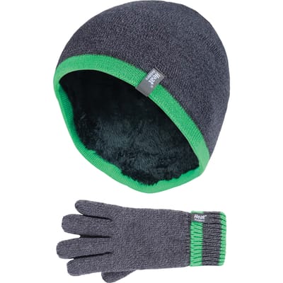 Heat Holders Kinderen Jongens Turn Over Hat Handschoenen Set - CG1P8