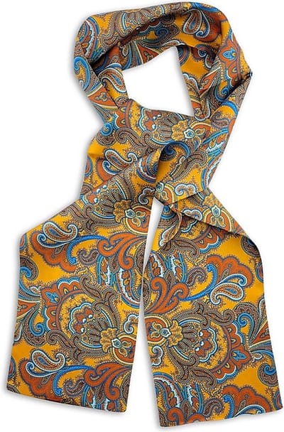 We Love Ties - Sjaals - Herensjaal Paisley Festivo - oker / bruin / oranje / blauw