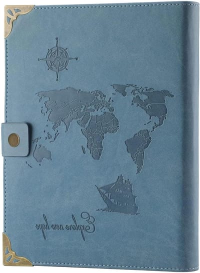 A5 Notitieboek met Hardcover en Ringband, 200 Gelijnde Pagina's voor Werk, School en Persoonlijk Gebruik
