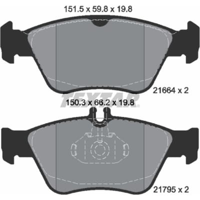 Remblokset TEXTAR 2166404, voor