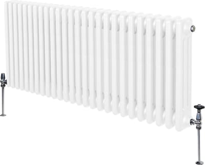 Traditionele 3 kolom radiator - wit - 600x1192mm - 6255 btu