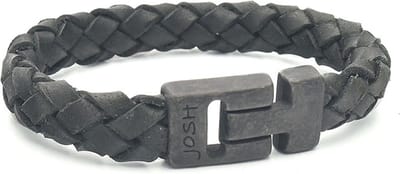 JOSH Heren Leren Armband Groen | 24979-BRA