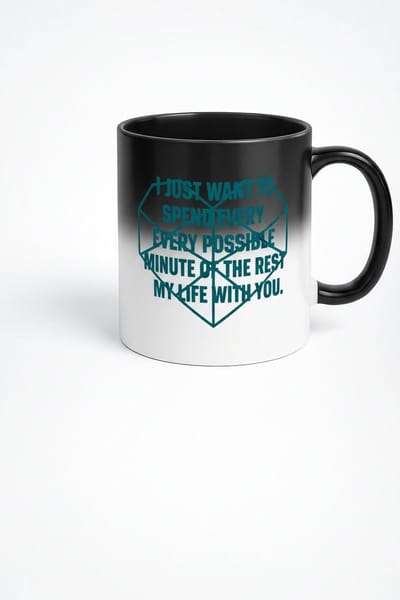 Romantische Magische Mok "I Just Want to Spend My Life With You" | Thermo Liefdesmok Cadeau