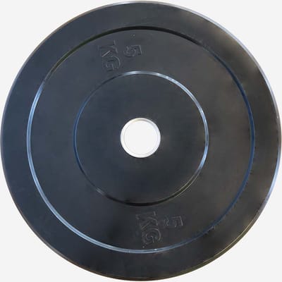 Black Bumperplate 5kg - Krachttraining - halterschijf - fitness