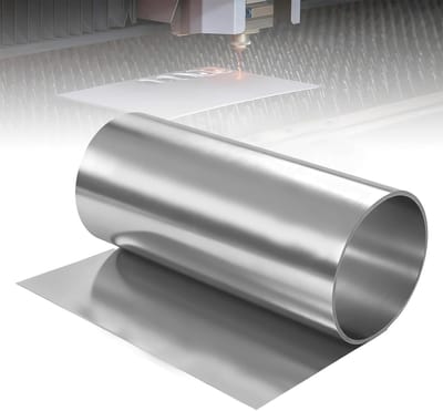 304 RVS Plaat Film 1000 x 200 x 0.2 mm, Ideaal voor Knutselen en Constructies, Roestvrij Staal Plaatmateriaal en Rollend Plaatwerk