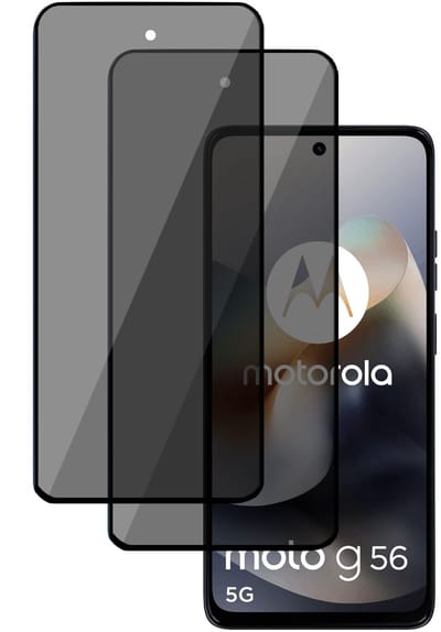 2x TechNow Privé Screenprotector geschikt voor Motorola Moto G56 Screenprotector - Privacy Beschermglas - Rounded - Privacy Proteqt+