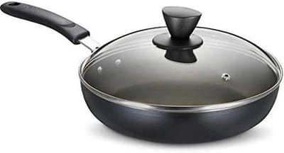 Koekenpan - Steakpan Pannenkoekenpan - Eten Bereiden - Platte Bodem - 26 cm - Zwart