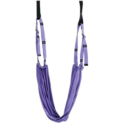 Lucht Yoga Riem Vrouwen Yoga Elastische Stretch Riem Hangend aan Deur Handstand Training Dansen Fitness Yoga Riemen Hangmat Schommel purple gray