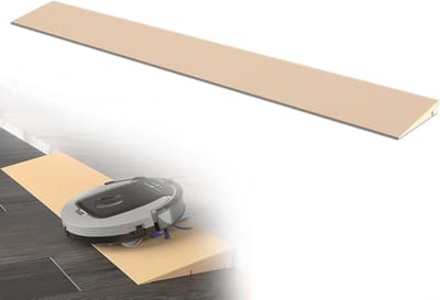 Drempelhulp Plastic - Oprit Rolstoel - Robotstofzuiger Hulp - Antislip Structuur - 100x12x2 cm - Khaki